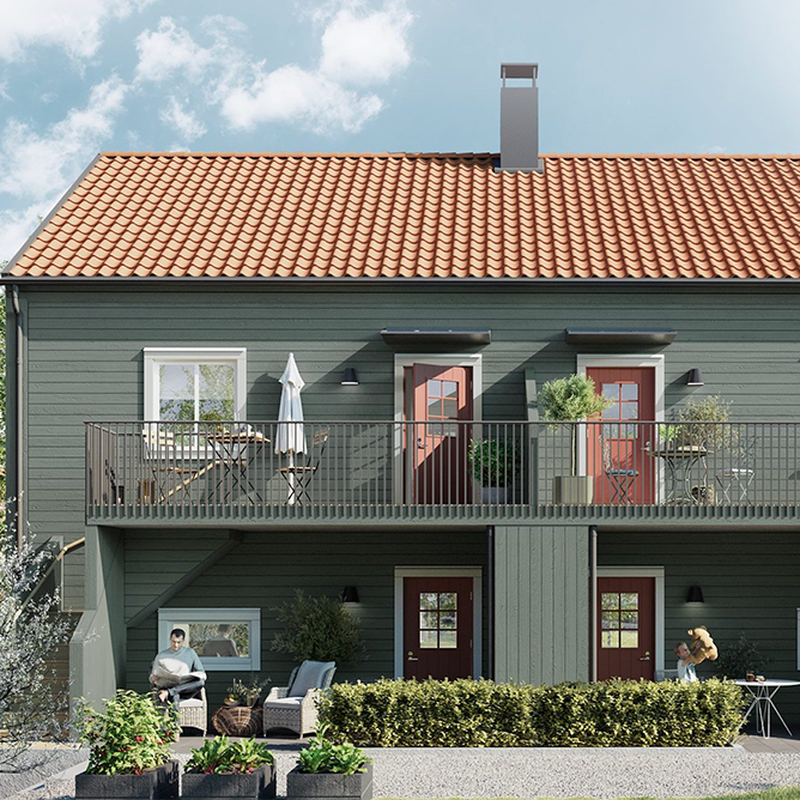Modern arkitektonisk byggnad ritad av JBR Arkitektur
